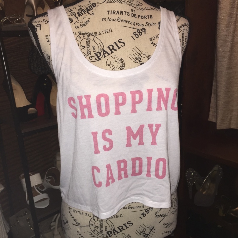 Shopping Is My Cardio tank